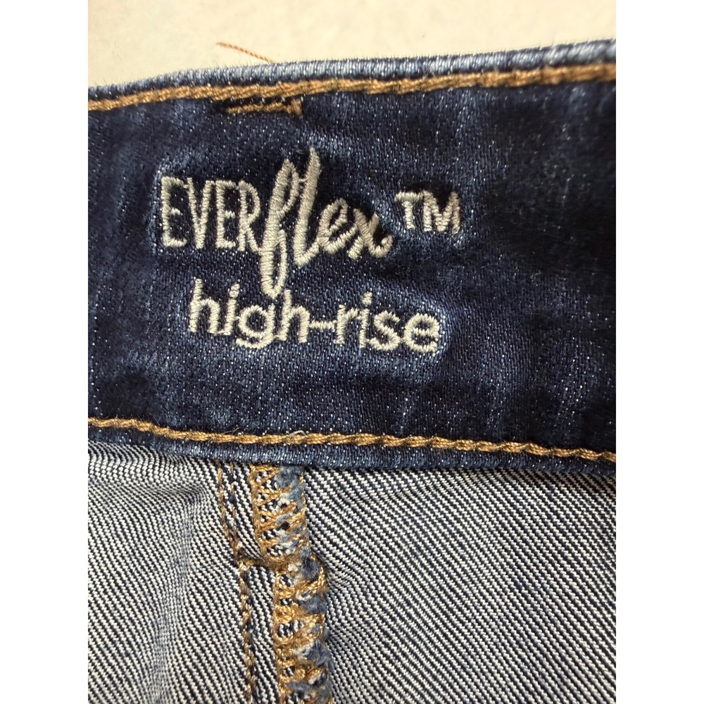 Maurices Everflex High-Rise Skinny Jeans Dark Wash 24W Short Repreve Stretch - Picture 3 of 8